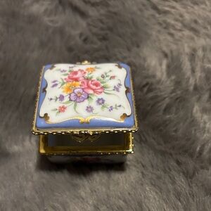Floral Porcelain Trinket Box